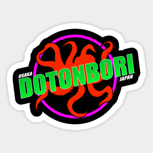 Dotonbori, Osaka, Japan, Version 2 Sticker